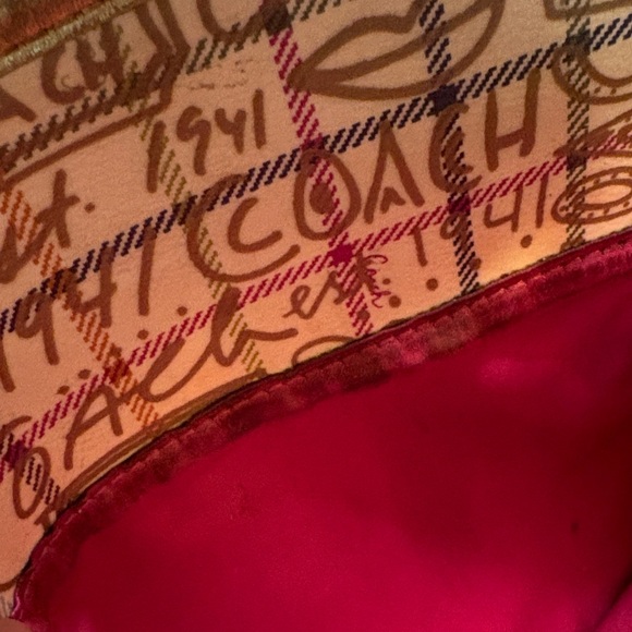 Coach Parker Op Art Swingpack - Gold Metallic Graffiti Logo Crossbody - Picture 9 of 10